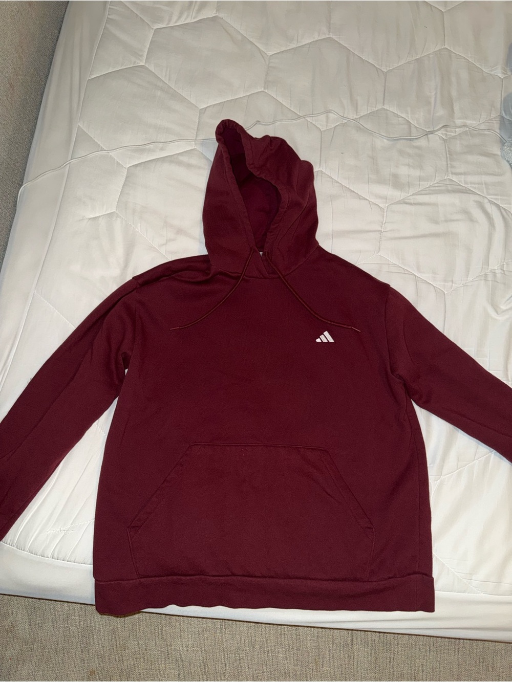 adidas Maroon Hooded Sweatshirt with Logo